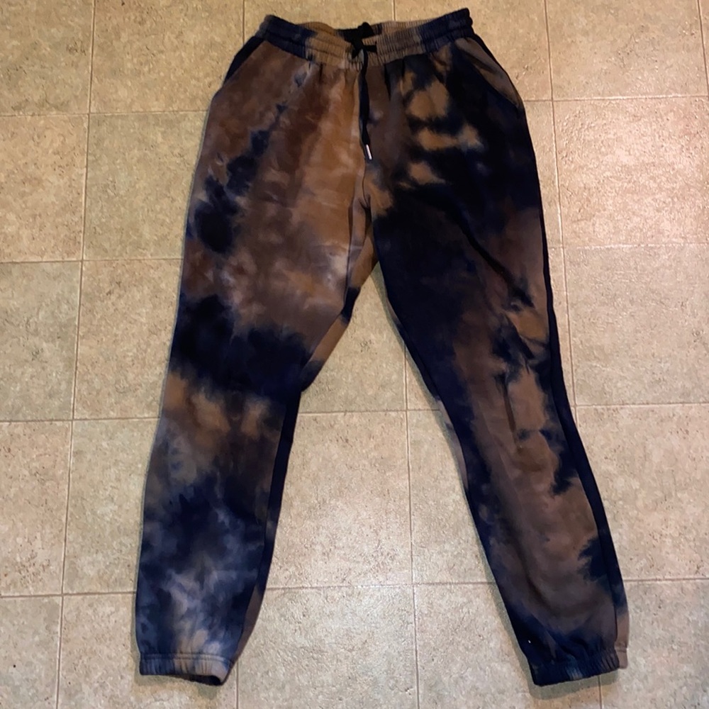 Women’s Black and Brown Tye-Dye Joggers